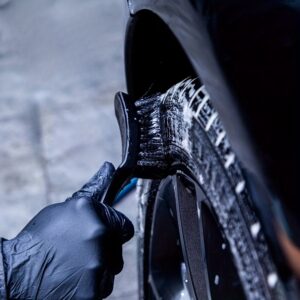فرشاة حافة إطار السيارة، فرش تنظيف محور العجلة، عجلات السيارة