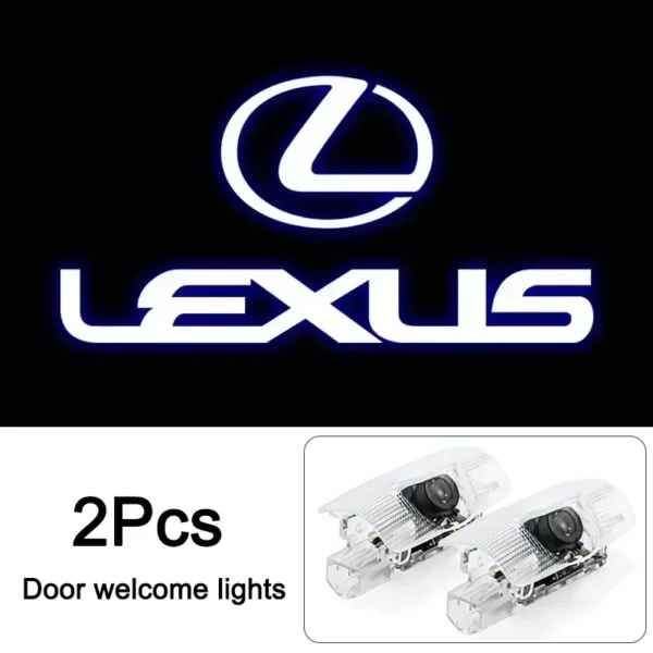 ⁦LED باب السيارة شعار ترحيب  عرض ليزر مصباح لكزس LS LC RZ IS350 ES300 GS350 CT200h GX460 LX570 RX500h NX300 UX260⁩ - الصورة ⁦8⁩