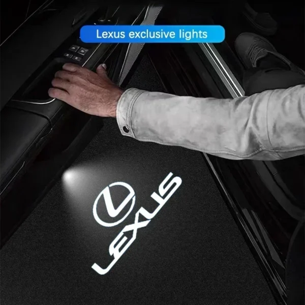 ⁦LED باب السيارة شعار ترحيب  عرض ليزر مصباح لكزس LS LC RZ IS350 ES300 GS350 CT200h GX460 LX570 RX500h NX300 UX260⁩ - الصورة ⁦3⁩