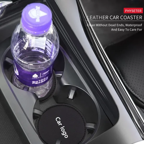 ⁦2 قطعة الوقايات الجلدية للسيارة كأس الماء وسادة مضادة للانزلاق لكزس F SPORT ES RX NX LS UX LM LX GX LC RZ IS CT GS RC HS SC⁩ - الصورة ⁦6⁩