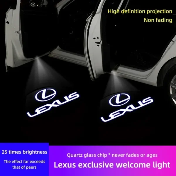 ⁦LED باب السيارة شعار ترحيب  عرض ليزر مصباح لكزس LS LC RZ IS350 ES300 GS350 CT200h GX460 LX570 RX500h NX300 UX260⁩ - الصورة ⁦18⁩