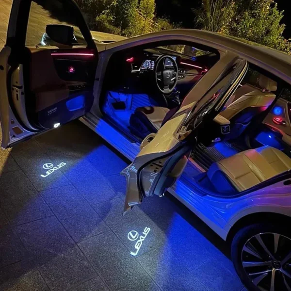 ⁦LED باب السيارة شعار ترحيب  عرض ليزر مصباح لكزس LS LC RZ IS350 ES300 GS350 CT200h GX460 LX570 RX500h NX300 UX260⁩ - الصورة ⁦17⁩