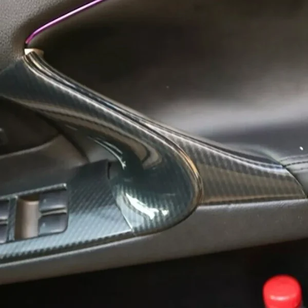 ⁦1 مجموعة ألياف الكربون الداخلية الباب الأمامي مسند الذراع لوحة الكسوة لكزس IS F250 F350 2006-2013 ABS البلاستيك مقبض سحب  - مجموعة أجزاء⁩ - الصورة ⁦26⁩