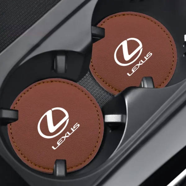 ⁦2 قطعة الوقايات الجلدية للسيارة كأس الماء وسادة مضادة للانزلاق لكزس F SPORT ES RX NX LS UX LM LX GX LC RZ IS CT GS RC HS SC⁩ - الصورة ⁦13⁩