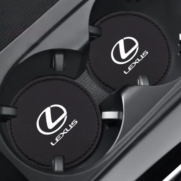 ⁦2 قطعة الوقايات الجلدية للسيارة كأس الماء وسادة مضادة للانزلاق لكزس F SPORT ES RX NX LS UX LM LX GX LC RZ IS CT GS RC HS SC⁩ - الصورة ⁦12⁩