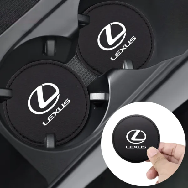 2 قطعة الوقايات الجلدية للسيارة كأس الماء وسادة مضادة للانزلاق لكزس F SPORT ES RX NX LS UX LM LX GX LC RZ IS CT GS RC HS SC