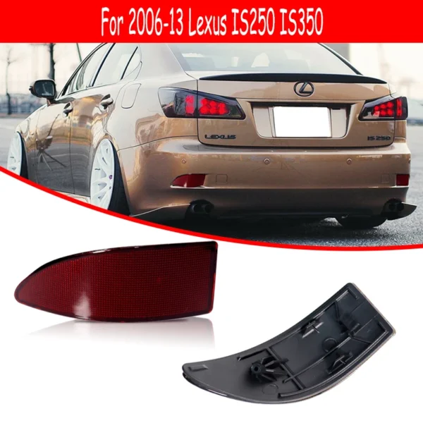 ⁦عدسة عاكس للضباب صدمات خلفي للسيارة غطاء خفيف 2006-2013 Gen2 لكزس IS250 IS350⁩ - الصورة ⁦10⁩