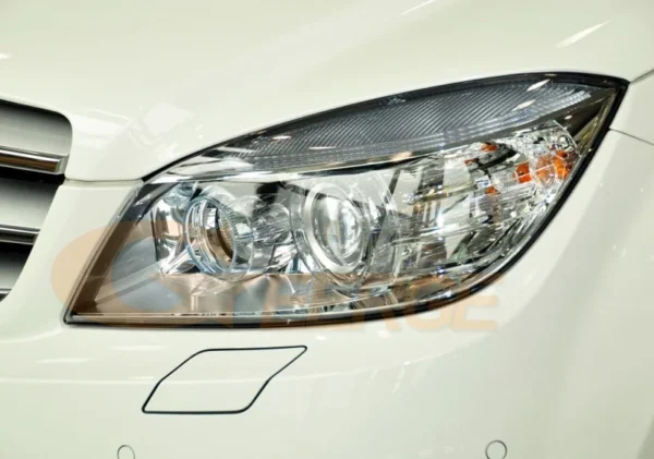 ⁦عيون الملاك هالة خواتم تجديد ضوء النهارFor Mercedes Benz C Class W204 2007 2008 2009 2010 2011⁩ - الصورة ⁦8⁩