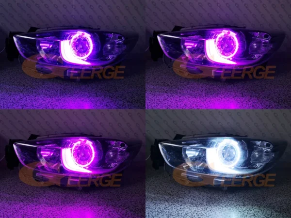 ⁦عيون الملاك هالة خواتم تجديد ضوء النهارFor Mazda CX5 CX-5 CX 5 2012 2013 2014 2015⁩ - الصورة ⁦9⁩