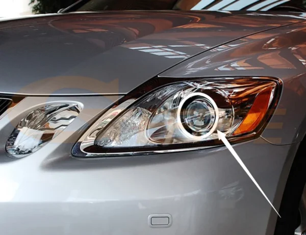 ⁦عيون الملاك هالة خواتم تجديد ضوء النهارFor LEXUS GS300 GS350 GS430 GS450 GS460 450h 2006-2011⁩ - الصورة ⁦4⁩