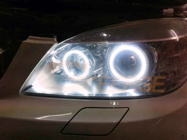 ⁦عيون الملاك هالة خواتم تجديد ضوء النهارFor Mercedes Benz C Class W204 2007 2008 2009 2010 2011⁩ - الصورة ⁦12⁩