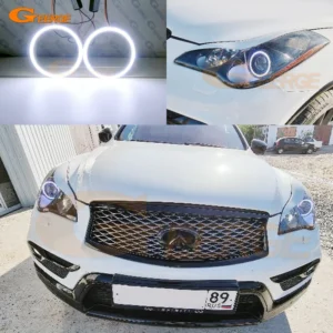 عيون الملاك هالة خواتم تجديد ضوء النهارFor INFINITI EX EX25 EX35 EX37 QX50 J50 2008 - 2017