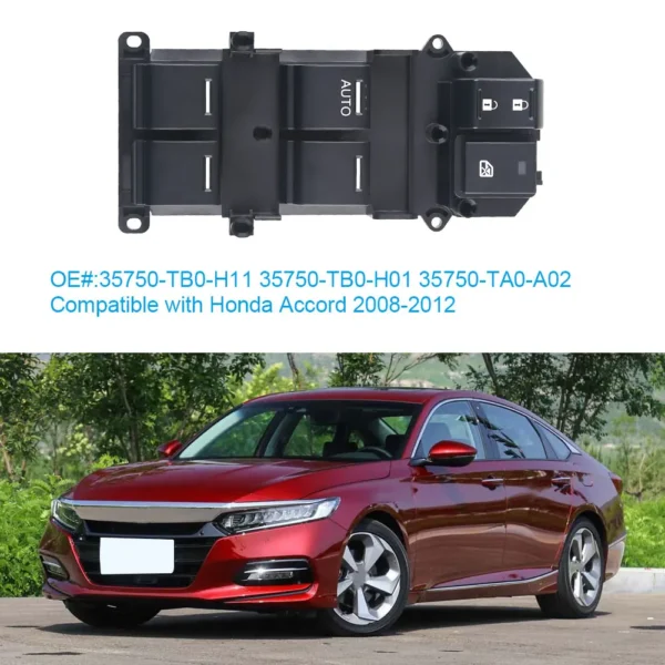 ⁦لوحة تحكم النافذة هوندا اكوردMaster Power Window Switch For Honda Accord 2008-2012⁩ - الصورة ⁦6⁩