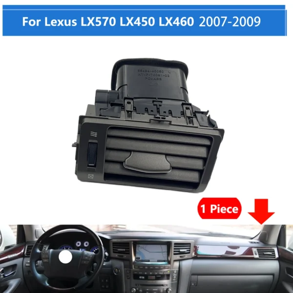 ⁦قطعة 1 فتحة تكيف لكزس LX570 LX450 LX460 2007-20171 piece Air Conditioning Vent For Lexus LX570 LX450 LX460 2007-2017 Dashboard Air Outlet Penal Air conditioner Outlet Ruili404⁩ - الصورة ⁦4⁩
