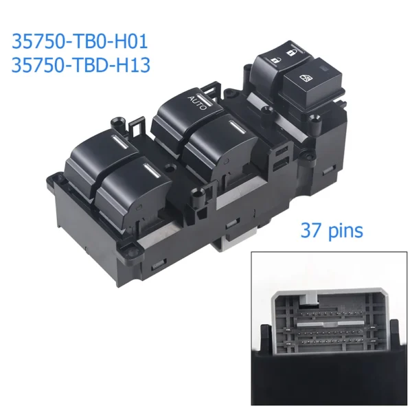 ⁦لوحة تحكم النافذة هوندا اكوردMaster Power Window Switch For Honda Accord 2008-2012⁩ - الصورة ⁦7⁩