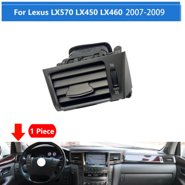 ⁦قطعة 1 فتحة تكيف لكزس LX570 LX450 LX460 2007-20171 piece Air Conditioning Vent For Lexus LX570 LX450 LX460 2007-2017 Dashboard Air Outlet Penal Air conditioner Outlet Ruili404⁩ - الصورة ⁦3⁩