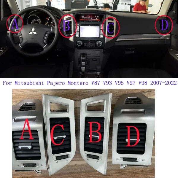 ⁦فتحات مكيف مستوبيشي باجيرو For Mitsubishi Pajero Montero V87 V93 V95 V97 V98 2007-2022⁩ - الصورة ⁦7⁩