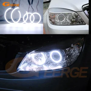 عيون الملاك هالة خواتم تجديد ضوء النهارFor Mercedes Benz C Class W204 2007 2008 2009 2010 2011
