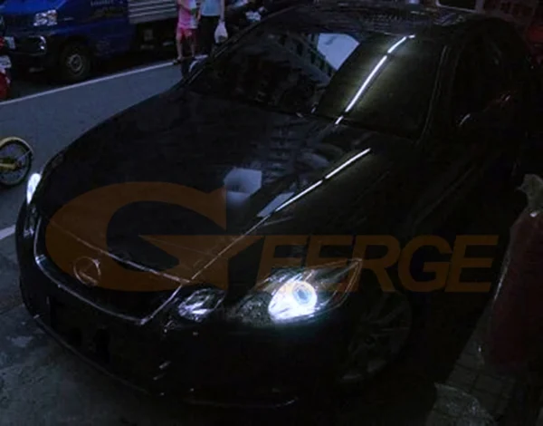 ⁦عيون الملاك هالة خواتم تجديد ضوء النهارFor LEXUS GS300 GS350 GS430 GS450 GS460 450h 2006-2011⁩ - الصورة ⁦7⁩