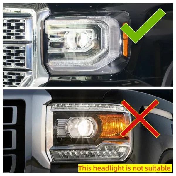 ⁦غطاء اضاءة GMC سييراFor GMC Sierra 2014 2015 2016 2017 2018⁩ - الصورة ⁦11⁩