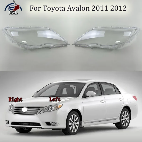 ⁦غطاء اضاءة افلون For Toyota Avalon 2011 2012Transparent Headlamp Cover Headlight Mask Lampshade Lamp Shell Plexiglass Replace Original Lens⁩ - الصورة ⁦10⁩