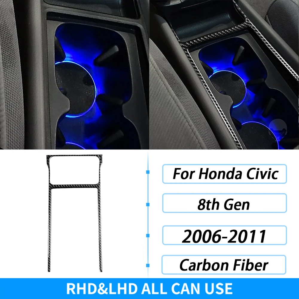 من ألياف الكربون التحول والعتاد لهوندا سيفيك 8th الجنرال ، نافذة رفع لوحة القيادة مجموعة ، اكسسوارات السيارات الداخلية ، ملصقا ، 2006-2011 - الصورة 32