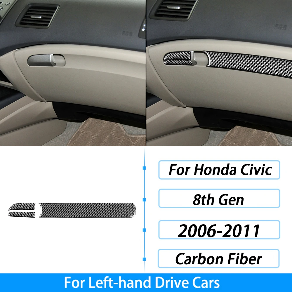 من ألياف الكربون التحول والعتاد لهوندا سيفيك 8th الجنرال ، نافذة رفع لوحة القيادة مجموعة ، اكسسوارات السيارات الداخلية ، ملصقا ، 2006-2011 - الصورة 45