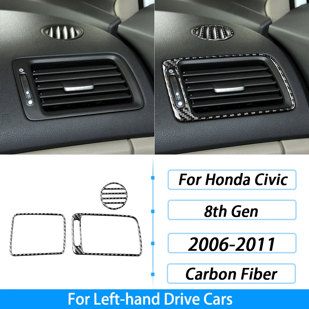 من ألياف الكربون التحول والعتاد لهوندا سيفيك 8th الجنرال ، نافذة رفع لوحة القيادة مجموعة ، اكسسوارات السيارات الداخلية ، ملصقا ، 2006-2011 - الصورة 37