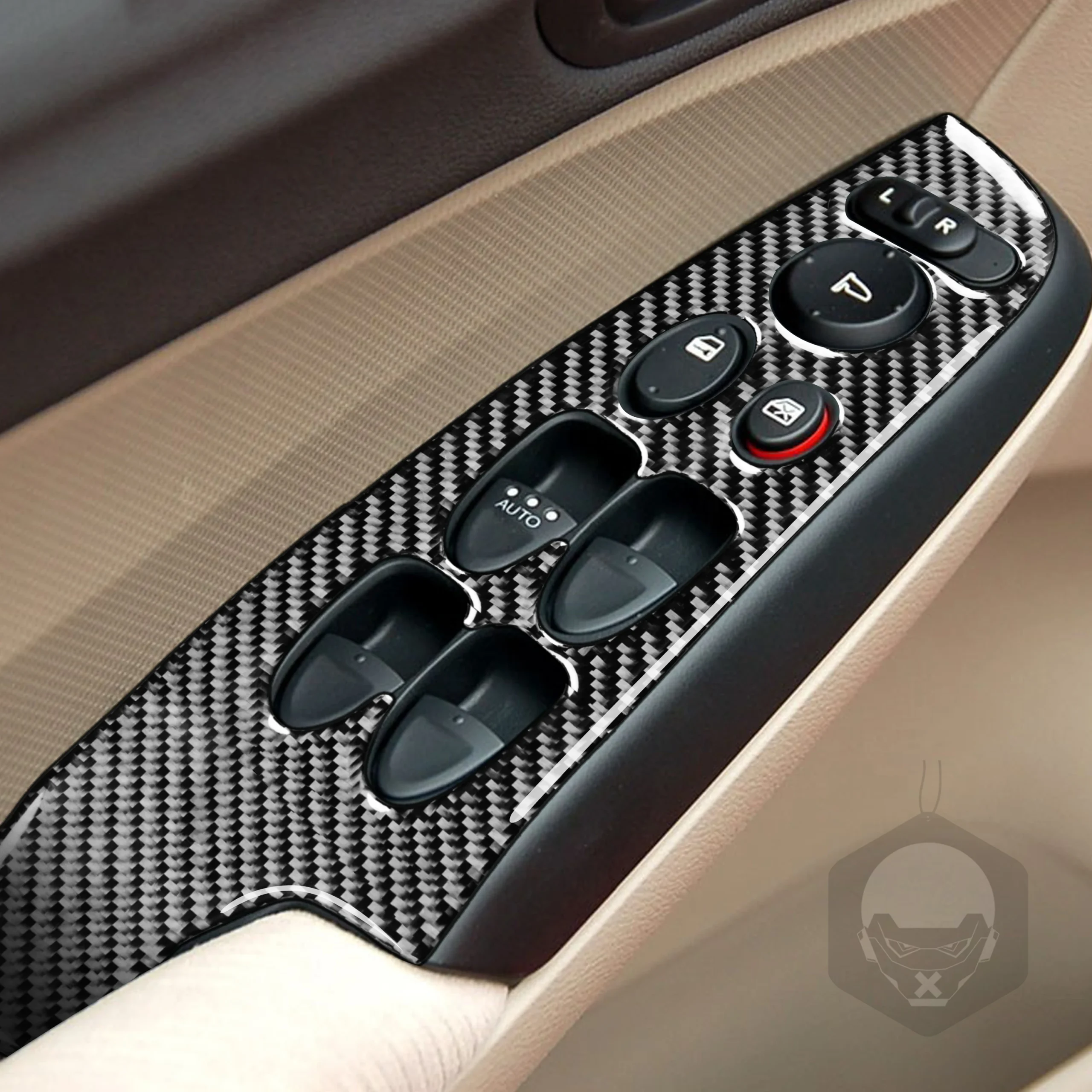 من ألياف الكربون التحول والعتاد لهوندا سيفيك 8th الجنرال ، نافذة رفع لوحة القيادة مجموعة ، اكسسوارات السيارات الداخلية ، ملصقا ، 2006-2011 - الصورة 4