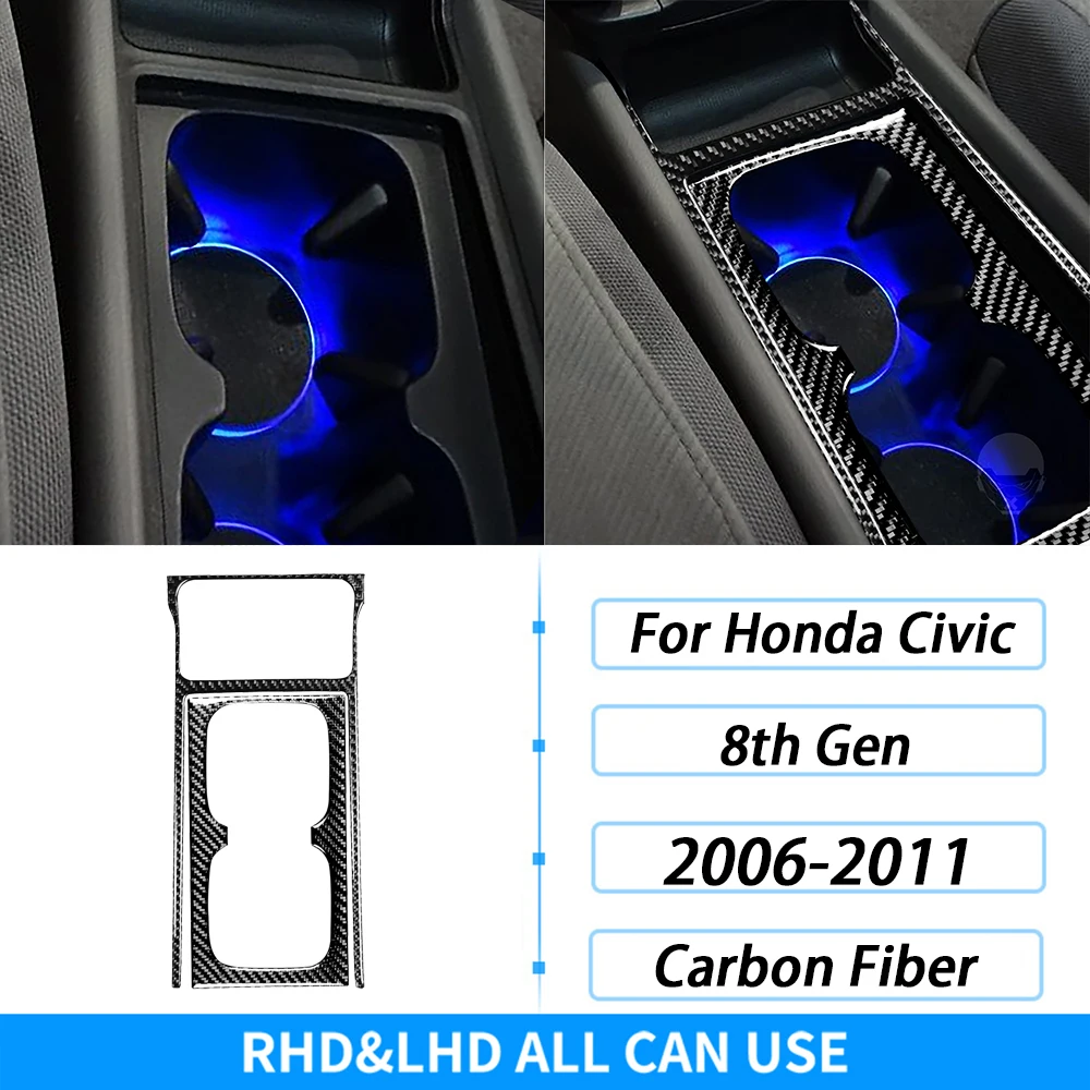 من ألياف الكربون التحول والعتاد لهوندا سيفيك 8th الجنرال ، نافذة رفع لوحة القيادة مجموعة ، اكسسوارات السيارات الداخلية ، ملصقا ، 2006-2011 - الصورة 31