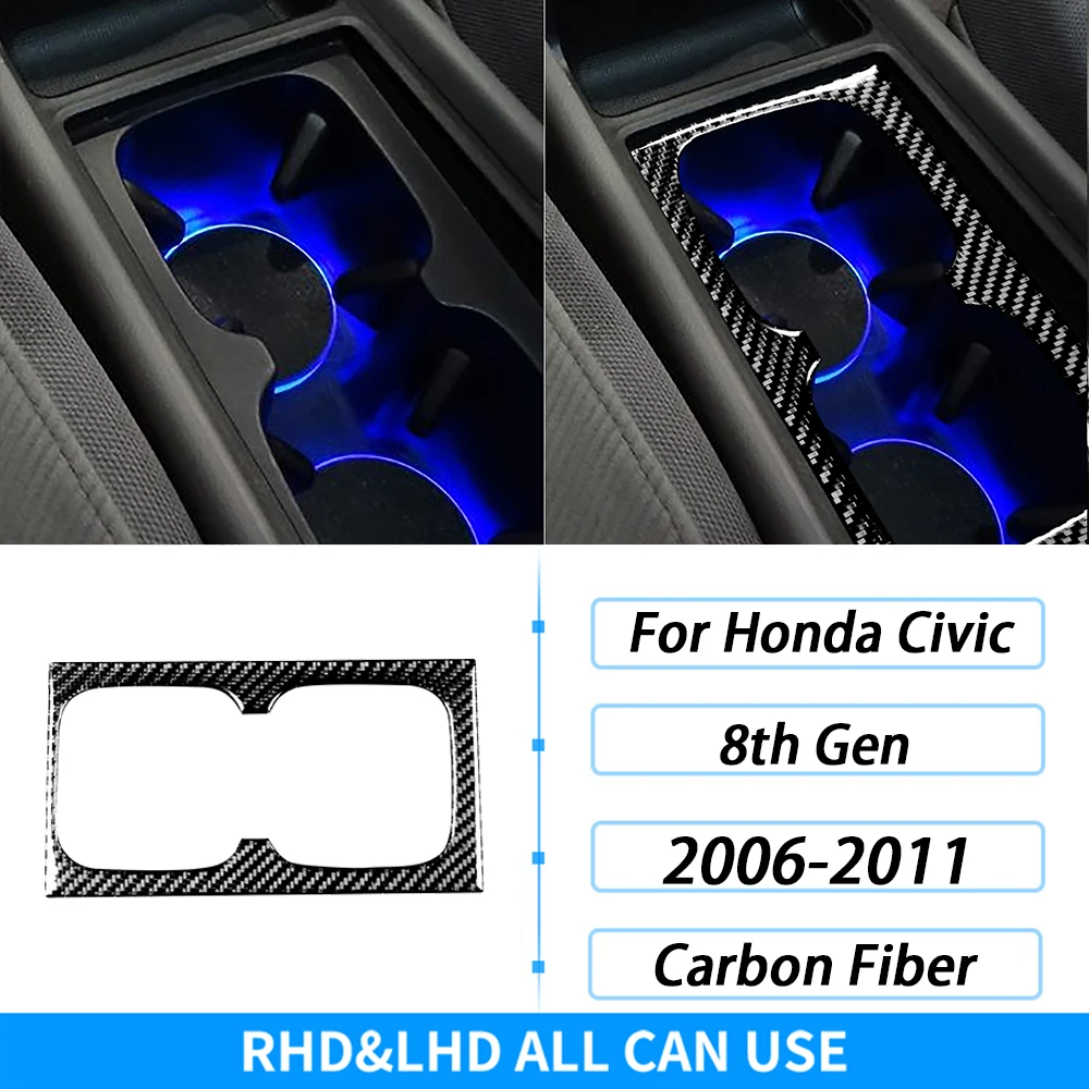 من ألياف الكربون التحول والعتاد لهوندا سيفيك 8th الجنرال ، نافذة رفع لوحة القيادة مجموعة ، اكسسوارات السيارات الداخلية ، ملصقا ، 2006-2011 - الصورة 29